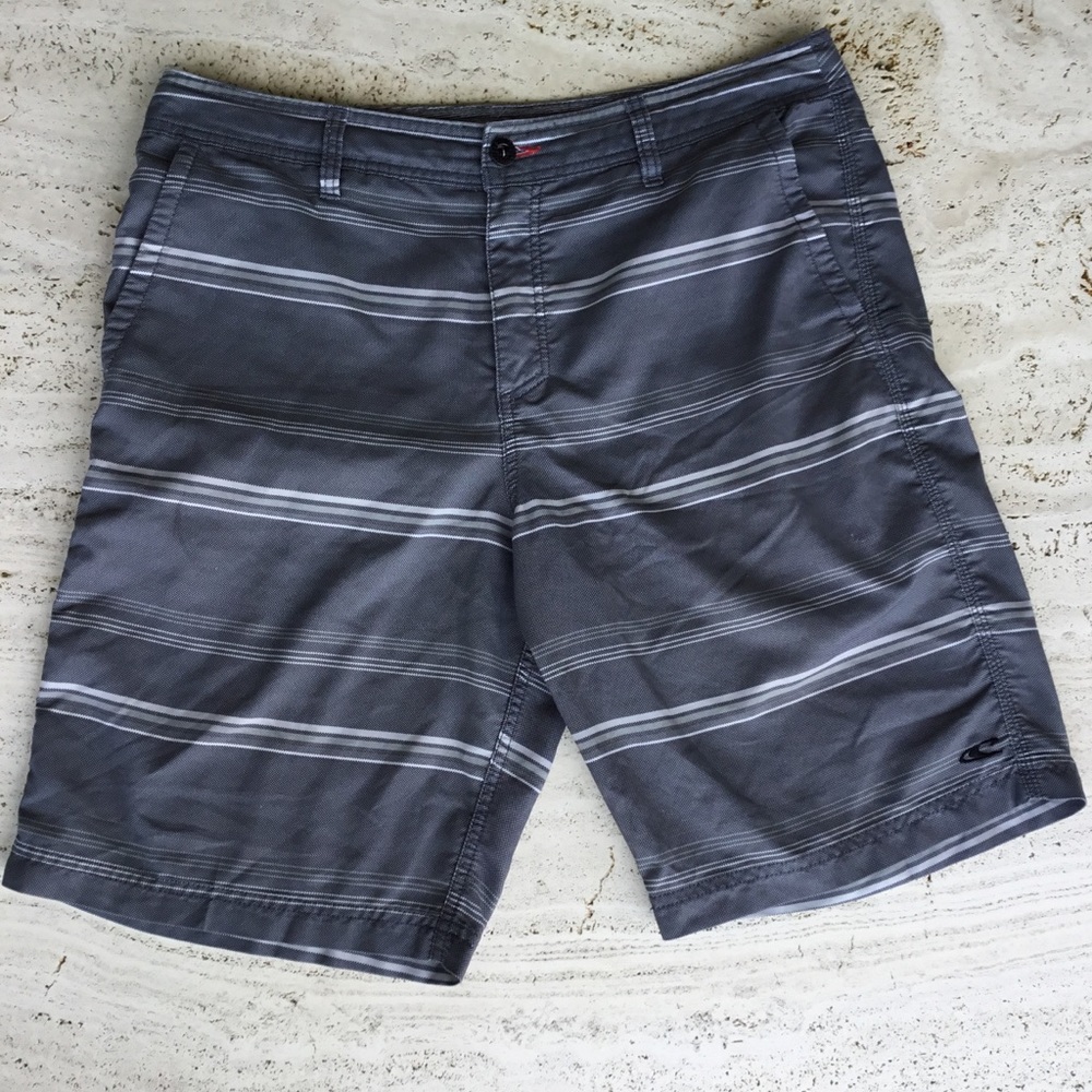 O’Neill Flat Front Striped Shorts - Size 34